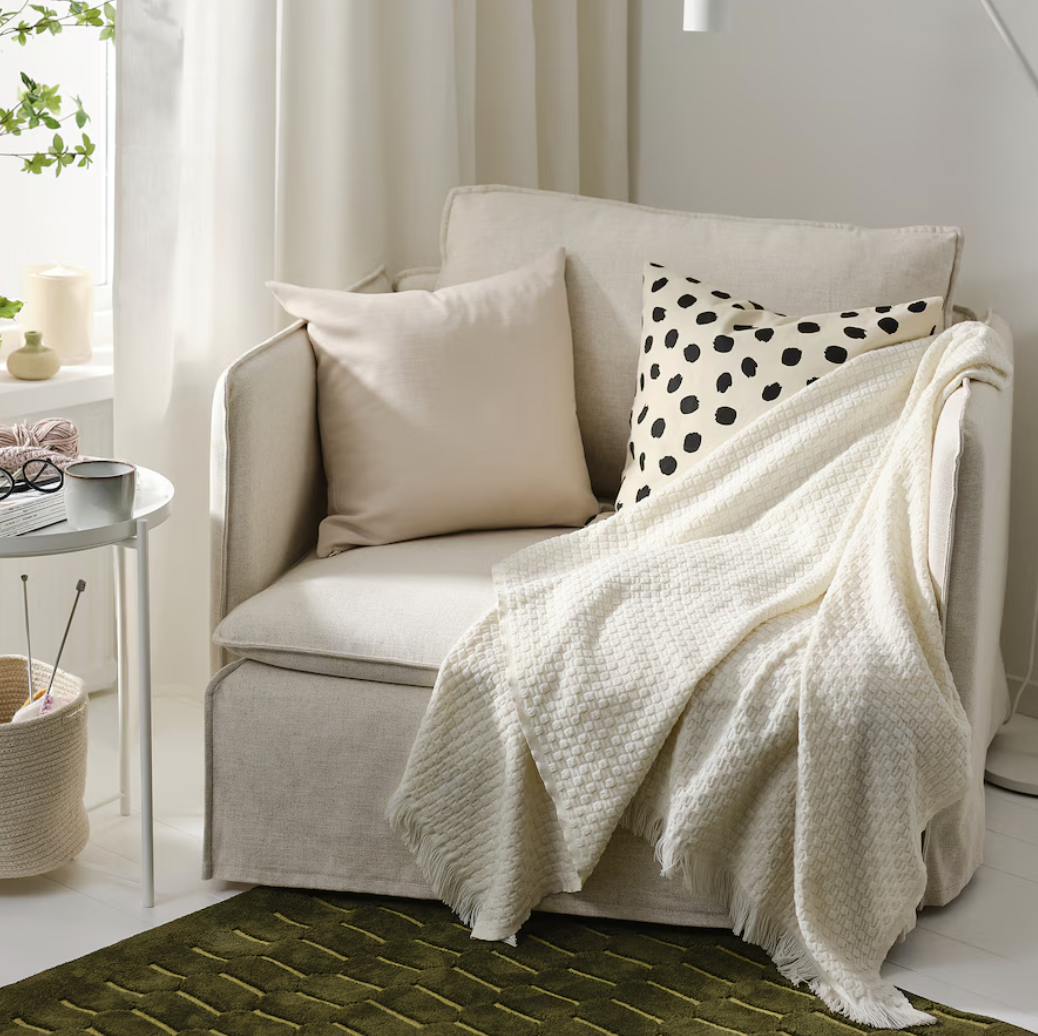 IKEA - White Throw Blanket